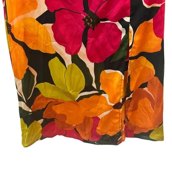 Gilli One Shoulder Floral Midi Dress, Size Large - Picture 5 of 8